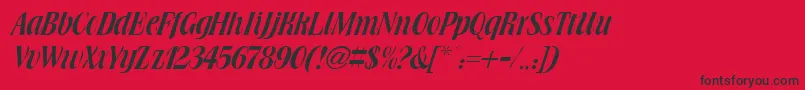 BrowningRegularDb Font – Black Fonts on Red Background