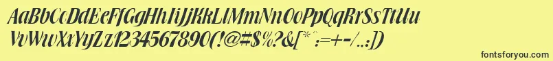 BrowningRegularDb Font – Black Fonts on Yellow Background