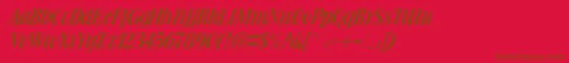 BrowningRegularDb Font – Brown Fonts on Red Background