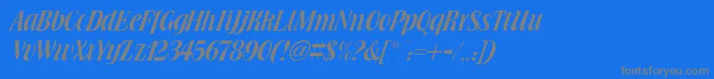 BrowningRegularDb Font – Gray Fonts on Blue Background