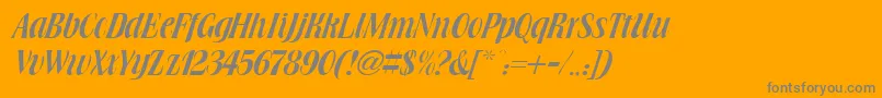 BrowningRegularDb Font – Gray Fonts on Orange Background