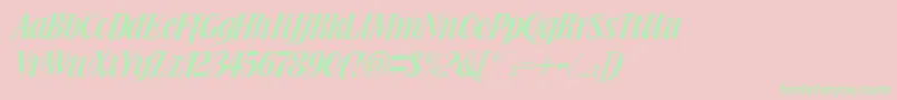 BrowningRegularDb Font – Green Fonts on Pink Background