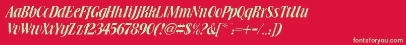 BrowningRegularDb Font – Green Fonts on Red Background