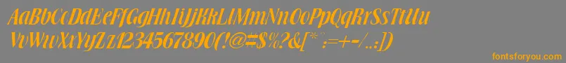 BrowningRegularDb Font – Orange Fonts on Gray Background