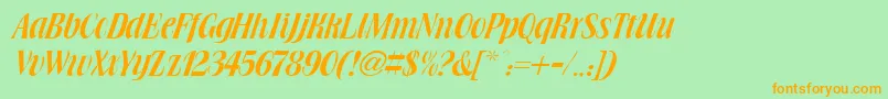 BrowningRegularDb Font – Orange Fonts on Green Background