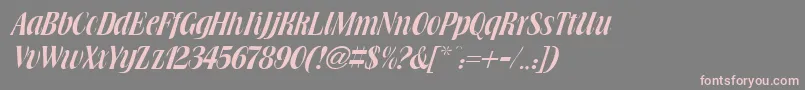 BrowningRegularDb Font – Pink Fonts on Gray Background