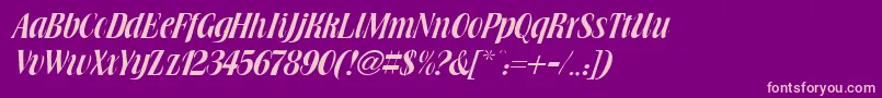 BrowningRegularDb Font – Pink Fonts on Purple Background