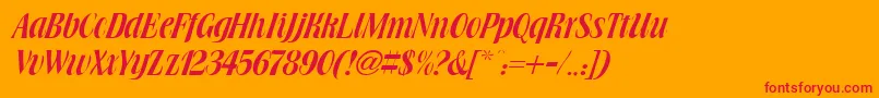 BrowningRegularDb Font – Red Fonts on Orange Background