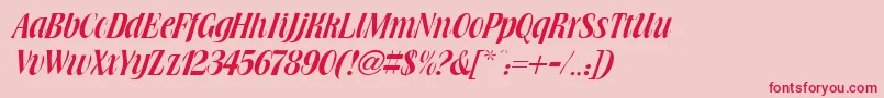 BrowningRegularDb Font – Red Fonts on Pink Background