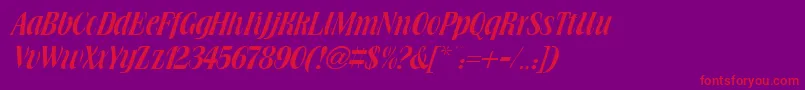 BrowningRegularDb Font – Red Fonts on Purple Background