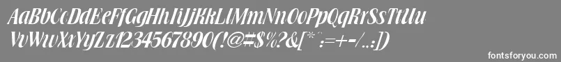 BrowningRegularDb Font – White Fonts on Gray Background