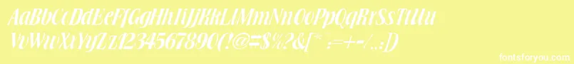 BrowningRegularDb Font – White Fonts on Yellow Background