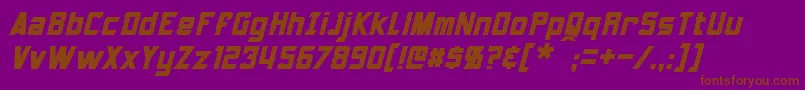 ArmorhideItalic Font – Brown Fonts on Purple Background