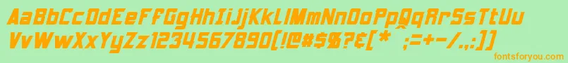 ArmorhideItalic Font – Orange Fonts on Green Background