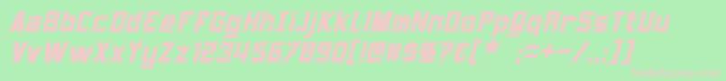 ArmorhideItalic Font – Pink Fonts on Green Background