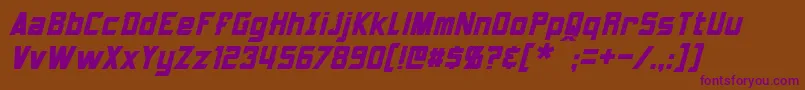 ArmorhideItalic Font – Purple Fonts on Brown Background