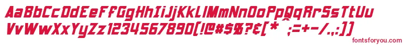 フォントArmorhideItalic – 赤い文字