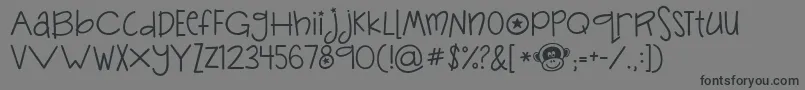 Jandasillymonkey Font – Black Fonts on Gray Background