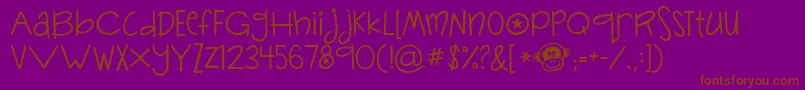 Jandasillymonkey Font – Brown Fonts on Purple Background