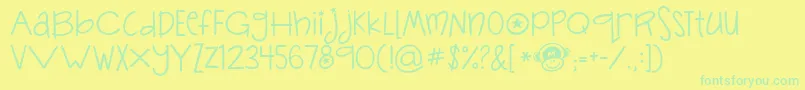 fuente Jandasillymonkey – Fuentes Verdes Sobre Fondo Amarillo
