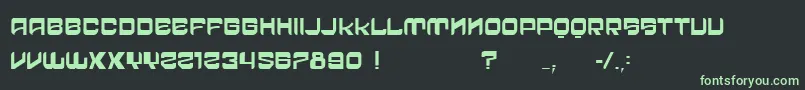 VtksCrazyTime Font – Green Fonts on Black Background