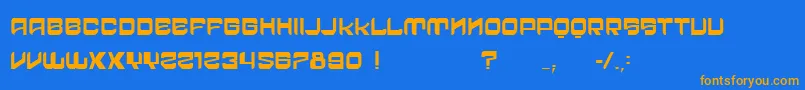Fonte VtksCrazyTime – fontes laranjas em um fundo azul