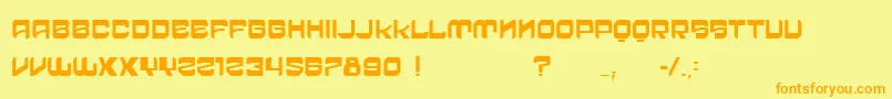 Шрифт VtksCrazyTime – оранжевые шрифты на жёлтом фоне