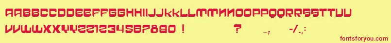 VtksCrazyTime Font – Red Fonts on Yellow Background