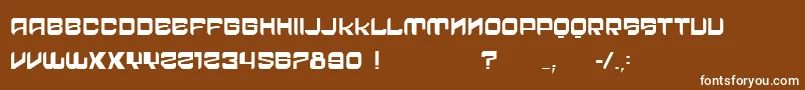 VtksCrazyTime Font – White Fonts on Brown Background