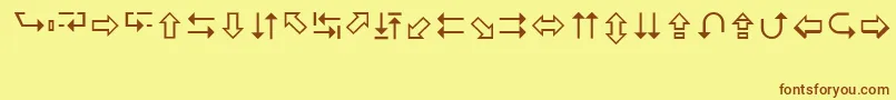 Подробнее о шрифте CindyArrows Шрифт CindyArrows – коричневые шрифты на жёлтом фоне