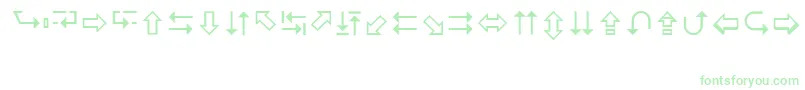CindyArrows Font – Green Fonts on White Background