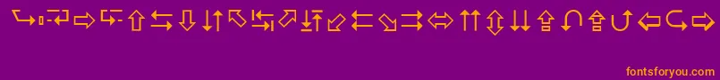More about CindyArrows Font CindyArrows Font – Orange Fonts on Purple Background