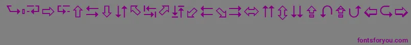CindyArrows Font – Purple Fonts on Gray Background