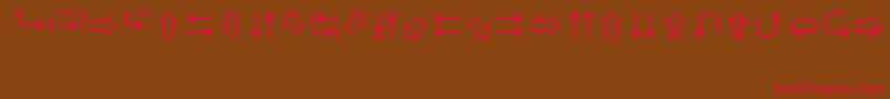 CindyArrows Font – Red Fonts on Brown Background