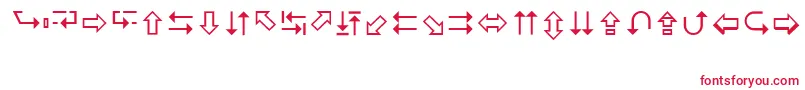 CindyArrows Font – Red Fonts on White Background