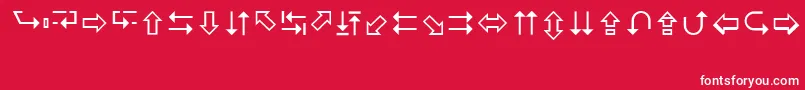 CindyArrows Font – White Fonts on Red Background