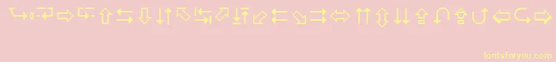 Подробнее о шрифте CindyArrows Шрифт CindyArrows – жёлтые шрифты на розовом фоне