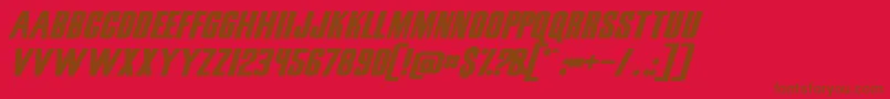 Snicn Font – Brown Fonts on Red Background