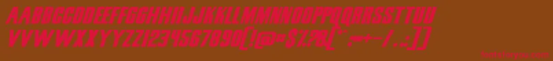Snicn Font – Red Fonts on Brown Background