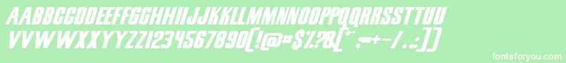 フォントSnicn – 緑の背景に白い文字