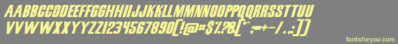 Snicn Font – Yellow Fonts on Gray Background