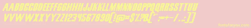 Snicn Font – Yellow Fonts on Pink Background