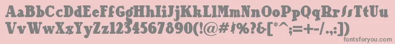 Ourgangnf Font – Gray Fonts on Pink Background