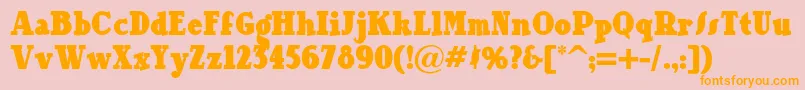 Ourgangnf Font – Orange Fonts on Pink Background