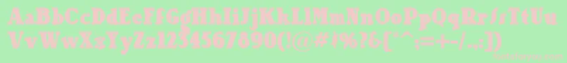 Ourgangnf Font – Pink Fonts on Green Background