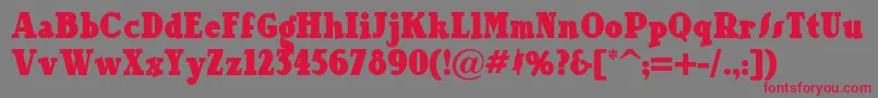 Ourgangnf Font – Red Fonts on Gray Background