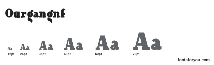 Ourgangnf Font Sizes