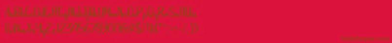 Police SummersVictoryOverSpringOtf – polices brunes sur fond rouge