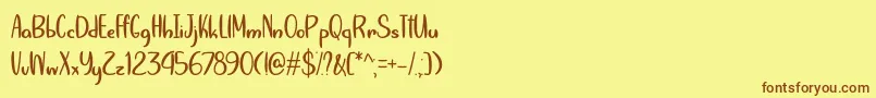 Police SummersVictoryOverSpringOtf – polices brunes sur fond jaune