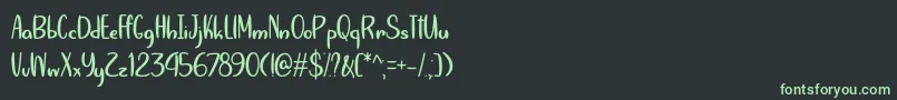 Czcionka SummersVictoryOverSpringOtf – zielone czcionki na czarnym tle